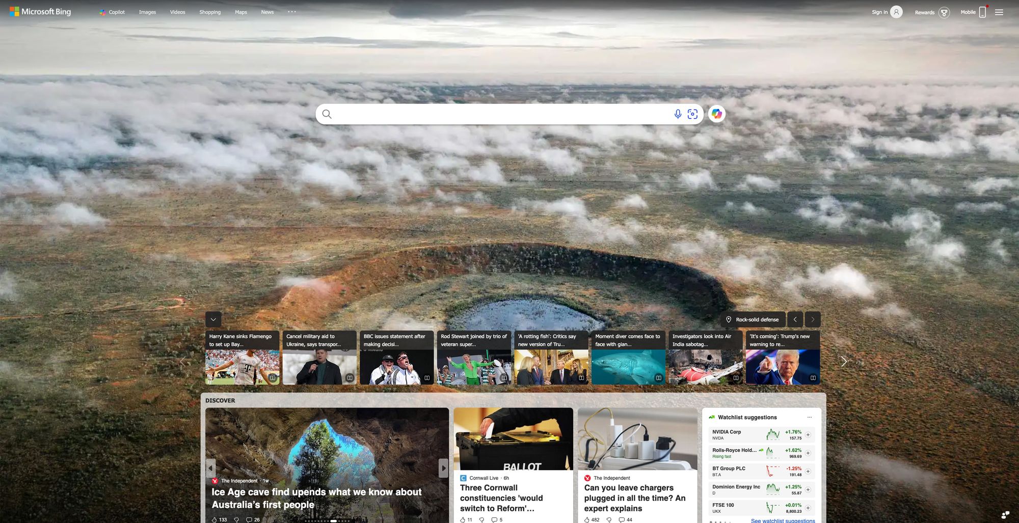 Bing search