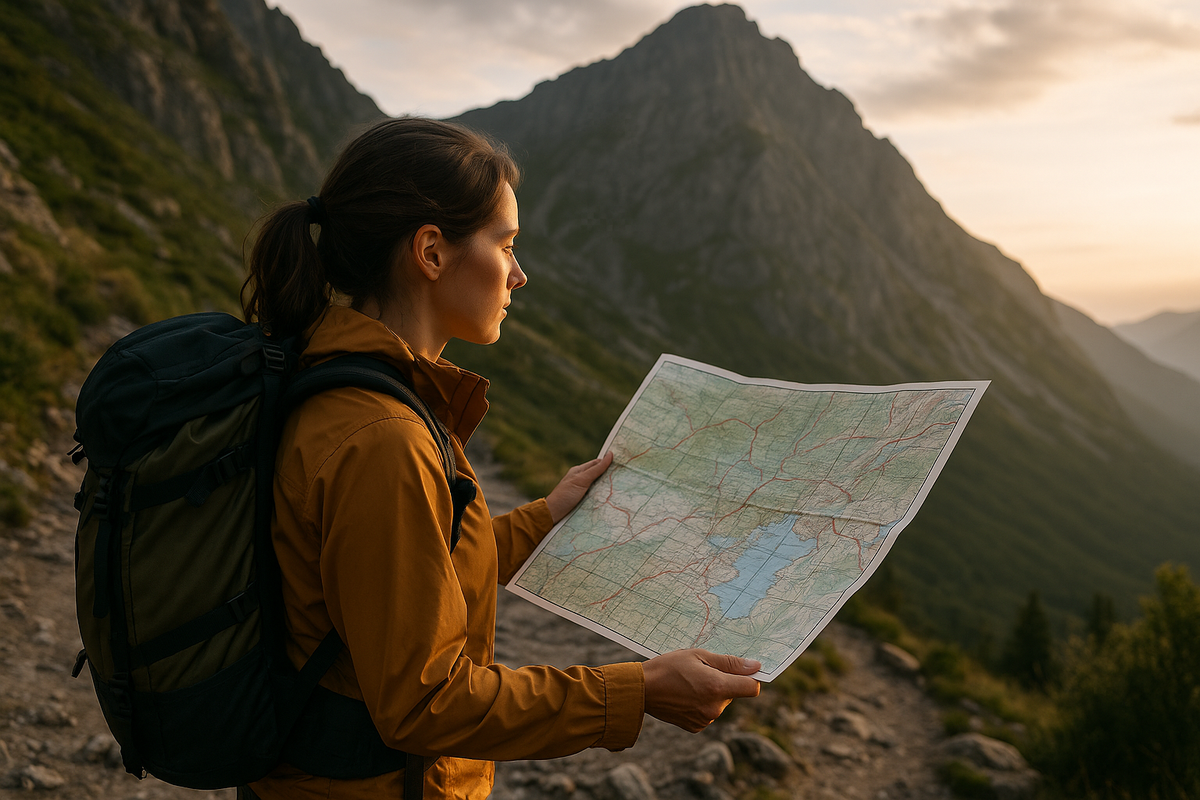 marketer maps out her content strategy before scaling mountain